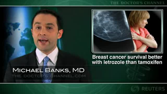 Overall survival better with letrozole than tamoxifen for breast cancer Thumbnail