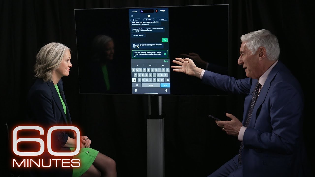 AI-powered Mental Health Chatbots Developed as a Therapy Support Tool | 60 Minutes Thumbnail